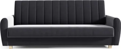 Produktbild von Schlafsofa Bern Dunkelgrau - Couch mit Schlaffunktion und Bettkasten, Wohnzimmermöbel, Schlafsofa, Bettsofa Wohnzimmerset,