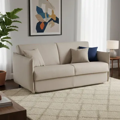 Immagine prodotto di Cecina - Divano Letto 3 Posti, 200x95 cm Beige, Sfoderabile Italy