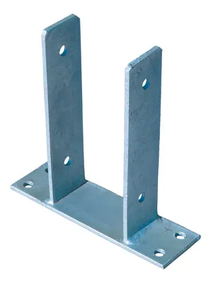 Produktbild von U Pfostenträger für Zaunpfosten 9x9 cm zum Aufschrauben verzinkt Pfostenanker
