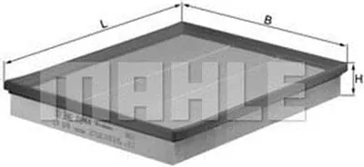 Produktbild von Luftfilter MAHLE LX 876 für VW Golf IV Schrägheck (1J1) Filtereinsatz