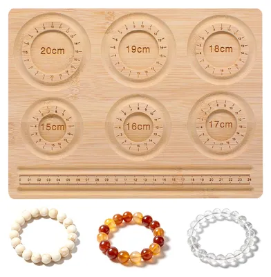 Productafbeelding van Parelplank - Voor het maken van sieraden - Gemaakt van hout - 26,5 x 20 cm