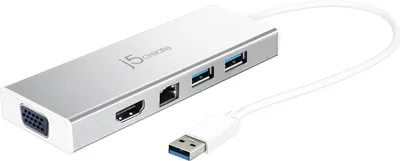 Produktbild von j5create JUD380 - Dockingstation - USB 3.0 - VGA, HDMI
