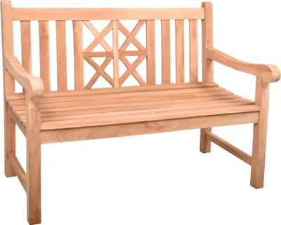 Produktbild von Bank aus Teak-Holz, unbehandelt GAZA-120, B/H/T: ca. 120/92/66 cm