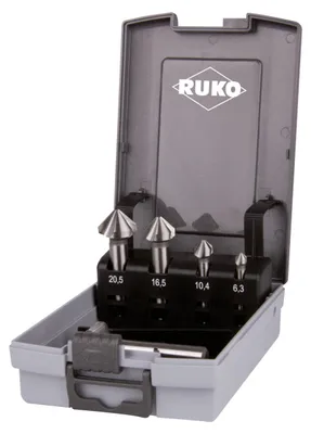 Produktbild von RUKO Kegelsenker-Satz DIN 335 Form C 90° HSS - 5-tlg.