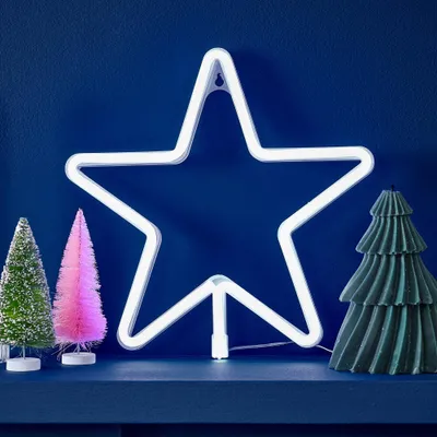Produktbild von Weißer Stern Lichtdekoration 28cm