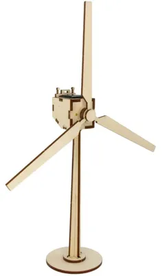Produktbild von Bastelset Windgenerator Bausatz Solar gelaserte Holzteile