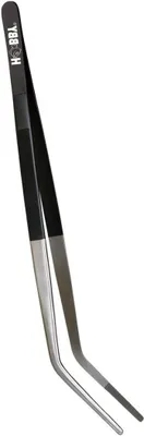 Productafbeelding van Hobby Planten Pincet - Waterplant Verzorging - Planten Voeden - Gebogen Tip - 36 cm - Zilver
