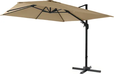 Produktbild von Siena Garden Elio N+ Ampelschirm anthrazit/taupe 300 x 300 cm Gestell Aluminium anthrazit, Bezug 100% Polyester, 200g/m² in taupe