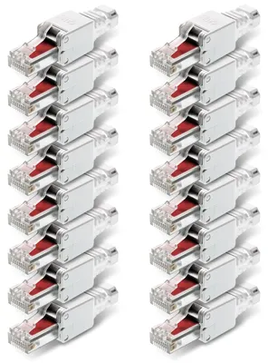 Produktbild von NEXMEX 16x Netzwerkstecker Cat6 RJ45 Stecker Netzwerk Werkzeuglose Montage Cat6a