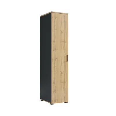 Produktbild von Regal‑Schrank Anthrazit / Wotan Eiche – 400 × 1900 x 500 mm