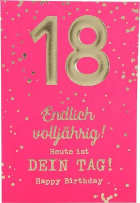 Produktbild von 11566 Depesche Zahlenkarte, Glückwunschkarte-18 Endlich volljährig! Heute ist dein...