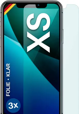Produktbild von moex® 3x Schutzfolie kompatibel mit Apple iPhone XS - Displayschutzfolie dünn Folie, Klar