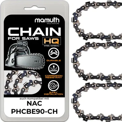 Obrázek produktu pro 3x řetězová pila 20cm 1,1mm 3/8" 33TG pro NAC PHCBE90-CH