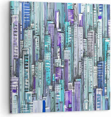 Produktbild von Bild auf Leinwand - Leinwandbild - Abstraktion modern - 50x50cm - Wand Bild - Wanddeko - Wandbilder - Leinwanddruck - Bilder - Kunstdruck - Wanddekoration - Leinwand bilder - Wandkunst - AC50x50-3857