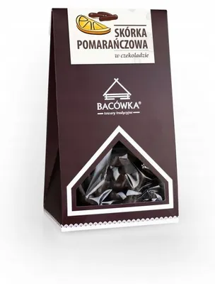 Zdjęcie produktu dla Skórka pomarańczowa w czekoladzie deserowej 100g Bacówka