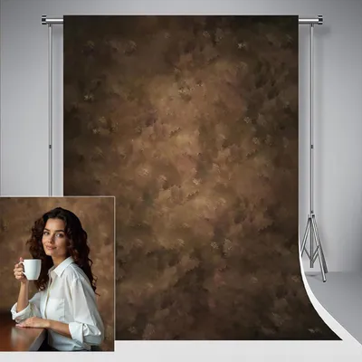 Image de 3x3m Fond brun en microfibre pour la photographie de nouveau-nés en studio