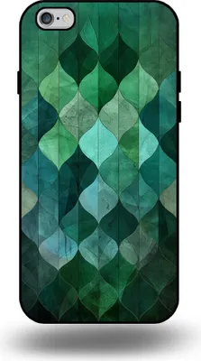 Produktbild von Smartphonica Handyhülle passend für iPhone 6/6s mit grünem Blätterdruck - TPU Backcover Hülle grünes Blattdesign - Grün