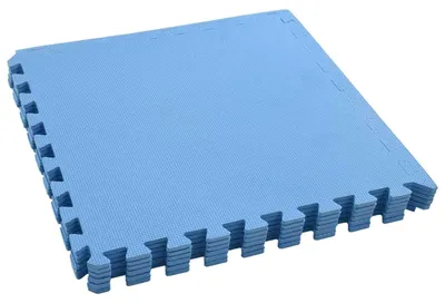 Image de vidaXL Tapis de sol pour piscine, 6 pièces, bleu, 2,16 m², mousse EVA