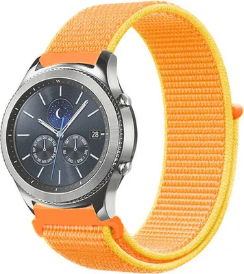 Produktbild von Strap-it Samsung Gear S3 Nylon Armband (Orange/Gelb)