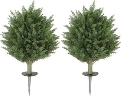 Produktbild von HOMCOM 2er-Set Künstliche Pflanzen 40 cm, UV-beständige Kunstpflanze Zypresse