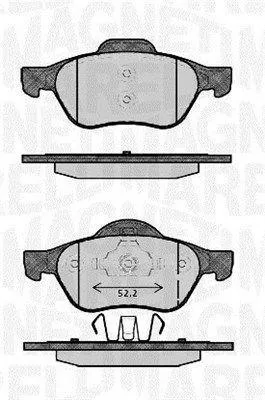 Productafbeelding van MAGNETI MARELLI Remblokken set voor: RENAULT Clio III Hatchback (BR0/1, CR0/1) - Artikelnummer: 363916060384
