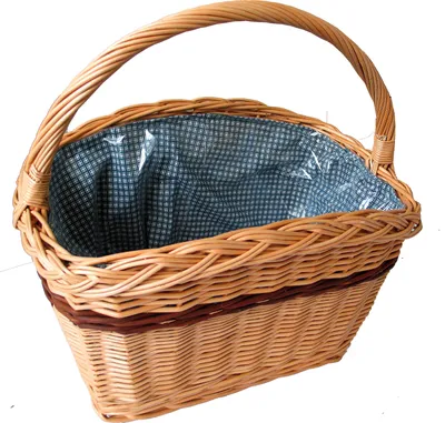 Produktbild von Einkaufskorb aus Vollweide - Format: 43x32, H 23 cm, Henkelkorb, Tragekorb