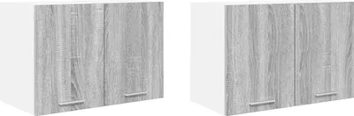 Immagine prodotto di Armadio pensile 2 pcs Grigio Sonoma e Bianco 60 x 31 x 40 cm