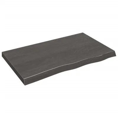 Immagine prodotto di vidaXL Piano lavabo marrone scuro 100x60x(2-6)cm in legno massiccio