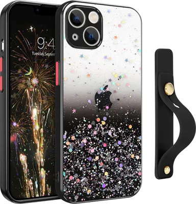 Image de Coque en silicone avec paillettes pour Apple iPhone 13 Support A2482 A2631 A2633