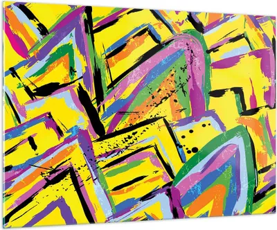 Produktbild von Bilder auf glas - Abstraktion modern - 100x70cm - Glasbilder - Wandbilder - Kunstdruck - zum Aufhängen bereit - Wanddekoration aus Glas - Glas Bilder - Wandbild auf Glas - Einteilig - GAA100x70-4111