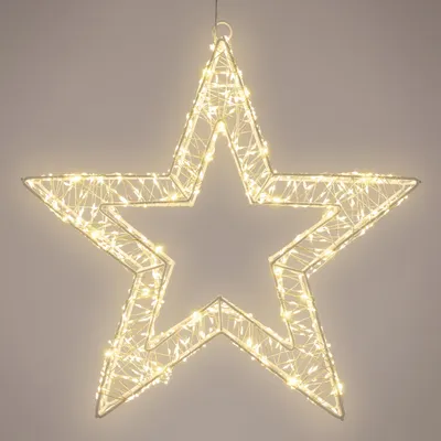 Obrázok produktu pre LED vianočná hviezda ECD Germany s 1440 teplými bielymi LED diódami a časovačom, vnútorná/vonkajšia, vodoodpudivá IP44