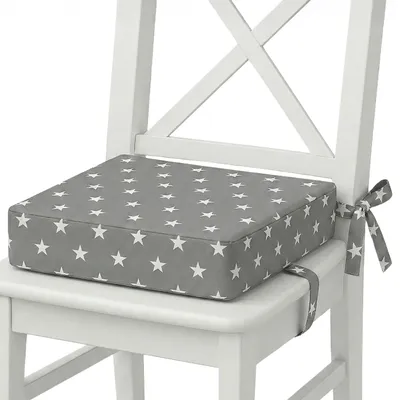 Produktbild von Sitzerhöhung Stuhl Kind 32x32x8 cm Kindersitzerhöhung Sitzkissen Sterne und Grau