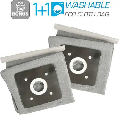 Imagen del producto de Bolsa de repuesto para aspiradora Turbo Tronic CV09, con capacidad de 2 litros, lavable
