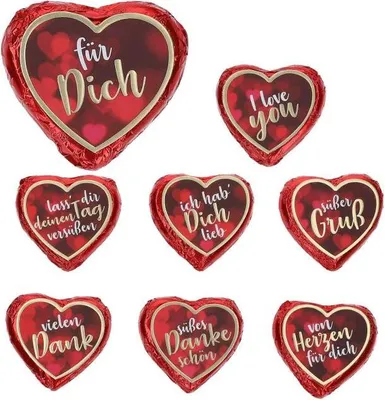 Produktbild von Günthart Großes Pralinenherz mit Spruch 24g