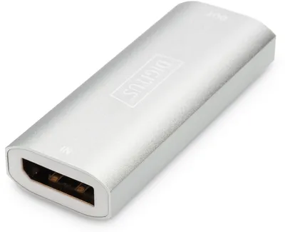 Zdjęcie produktu dla Digitus Wzmacniacz sygnału DisplayPort 8K, 1 x 2, 7680 x 4320 px, Wzmacniacz AV, 30 m, Przewodowa, Srebrny