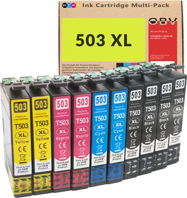 Produktbild von OBV 503 503XL Kompatibel Druckerpatrone 10er Spar-Pack mit 4x Schwarz