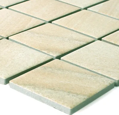 Produktbild von Mosaikfliesen Keramik Sahara Steinoptik Beige