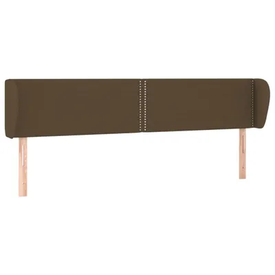 Produktbild von vidaXL Kopfteil mit Ohren Dunkelbraun 183x23x78/88 cm Stoff