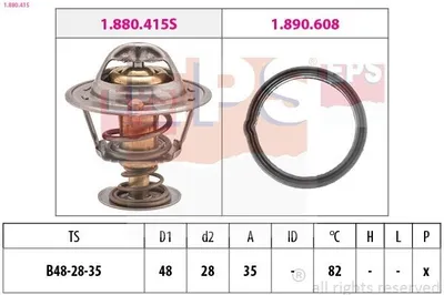 Produktbild von EPS Thermostat Kühlmittel 82°C für HYUNDAI i10 (PA) für KIA Picanto (SA)