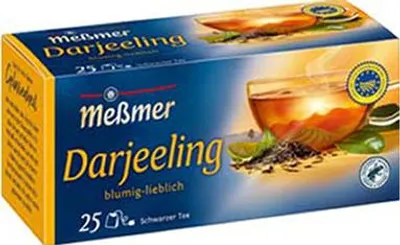 Produktbild von Meßmer Schwarzer Tee Darjeeling blumig-lieblich, 25 Teebeutel - 12 x 44 g
