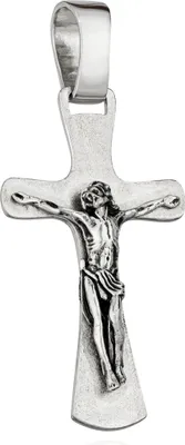 Produktbild von Kettenanhänger 925 Silber Kruzifix 46mm x 25,3mm feine göttliche Aura in Eleganz