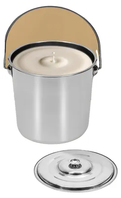 Image de Seau en acier inoxydable, capacité de 12 litres, design durable, couleur argent