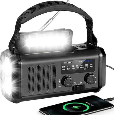 Produktbild von Solar Notifier – Solar Emergency Radio – Camping Outdoor Survival Radio – Powerbank – LED Lamp – Solar Energy