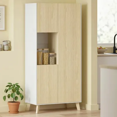 Produktbild von Küchenschrank, Kommode Schrank mit offenem Fach, Verstellbaren Regalen, 170 cm