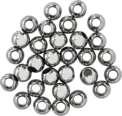 Produktbild von 30 Edelstahl Perlen Zwischenperlen Fedelperlen, 3mm, Loch 1,8mm, silberfarbig