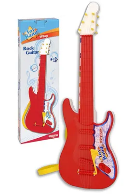Zdjęcie produktu dla Bontempi Rock Guitar, Instrument muzyczny zabawka, Gitara, 302 g, Czerwony, Biały, Żółty