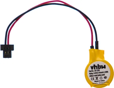 Produktbild von vhbw BIOS-Batterie Ersatz für CR1220, 02K6502, 02K6489, 02K6486 für Computer Notebook (40 mAh, 3 V, Li-Mn)