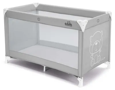 Produktbild von Baby Reisebett Sonno | für 0-36 Monate | Teddy Grau |  Kinderreisebett inklusive Transporttasche