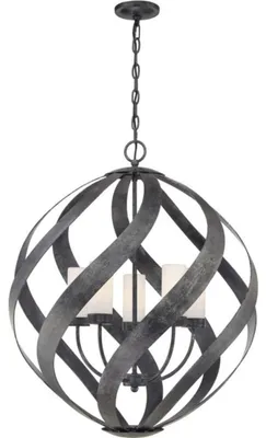 Zdjęcie produktu dla Duża lampa wisząca zewnętrzna Stara czerń E14 40W Blacksmith Quintiesse