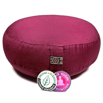 Obrázok produktu pre Meditačný vankúšik Baklažán nižšia organická bavlna (ocs) - 2200g; 33 x 12 cm